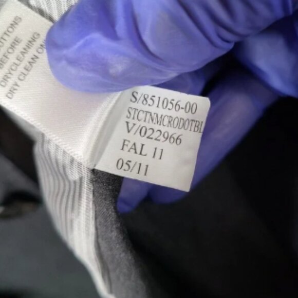 Banana Republic Jacket Men 42S Black Striped Blazer Tailored Fit Cotton 2 Button - Picture 7 of 13